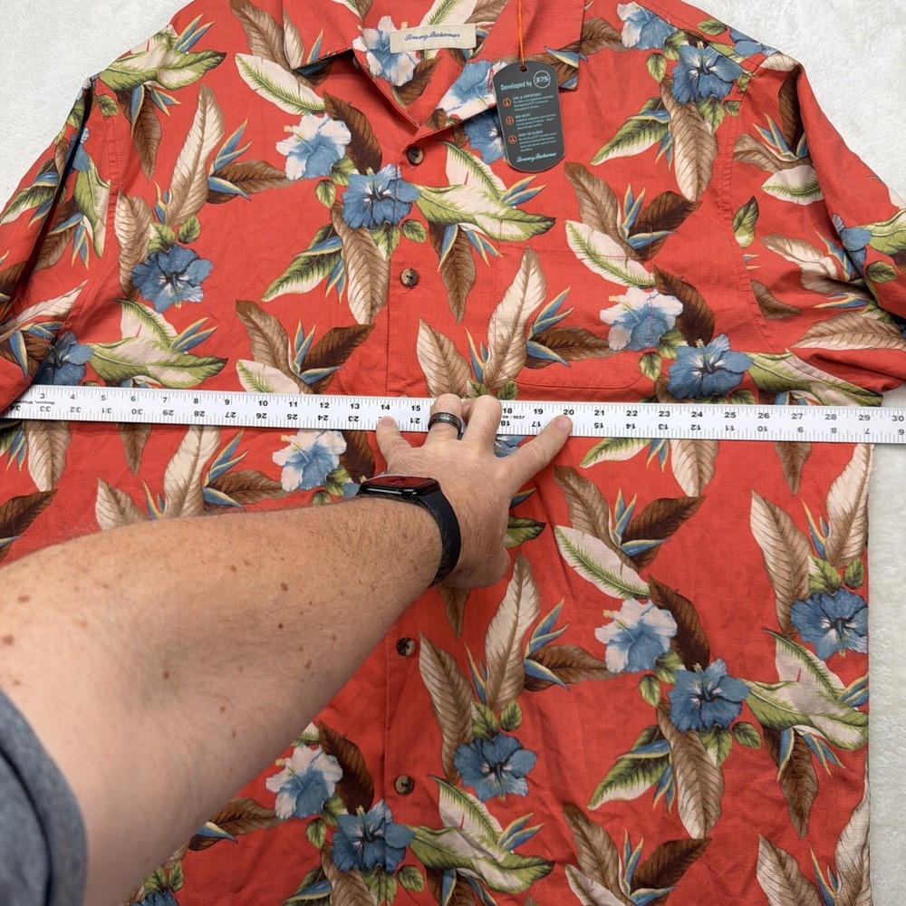Tommy Bahama IslandZone Silk Blend Hawaiian Camp Shirt 2XB Tropical NWT - Picture 7 of 11
